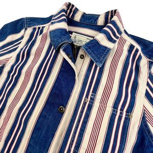 VTG Ralph Lauren Jeans Co - Canvas Nautical-Striped Jacket / Chore Coat / shirt